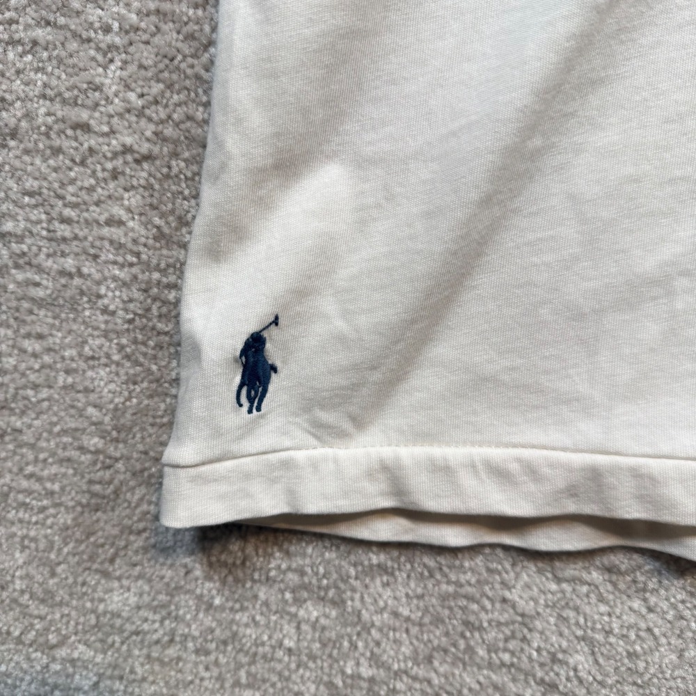 NEW Polo Ralph Lauren T-Shirt Men 4LT White Plaid Applique Logo Tall Tee - Picture 5 of 9